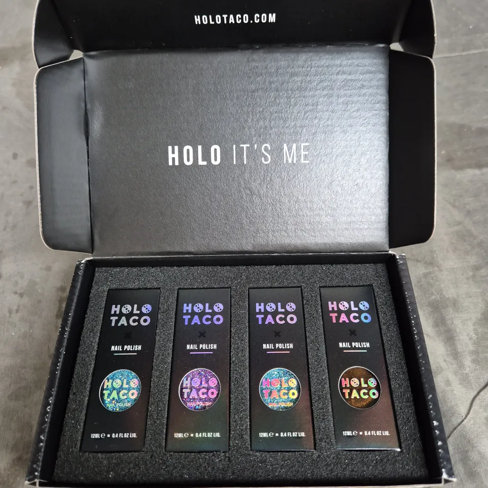 HOLO TACO 4 PIECE NAIL POLISH SET ASSORTED SHADES