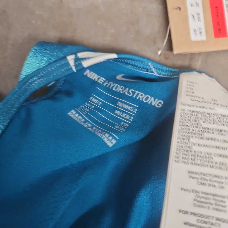 NIKE WOMENS HYDRASTRONG SWIMSUIT IN BLUE- SIZE 28