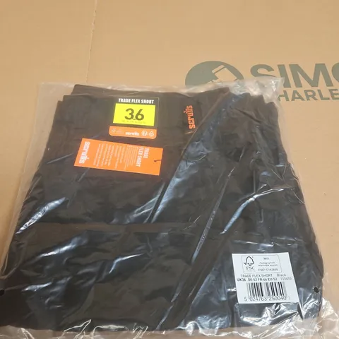 SCRUFFS TRADE FLEX SHORT – BLACK, UK 36 (EU 52)