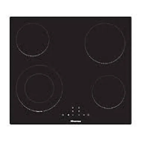 BOXED HISENSE E6422SC 60CM CERAMIC HOB - BLACK - COLLECTION ONLY