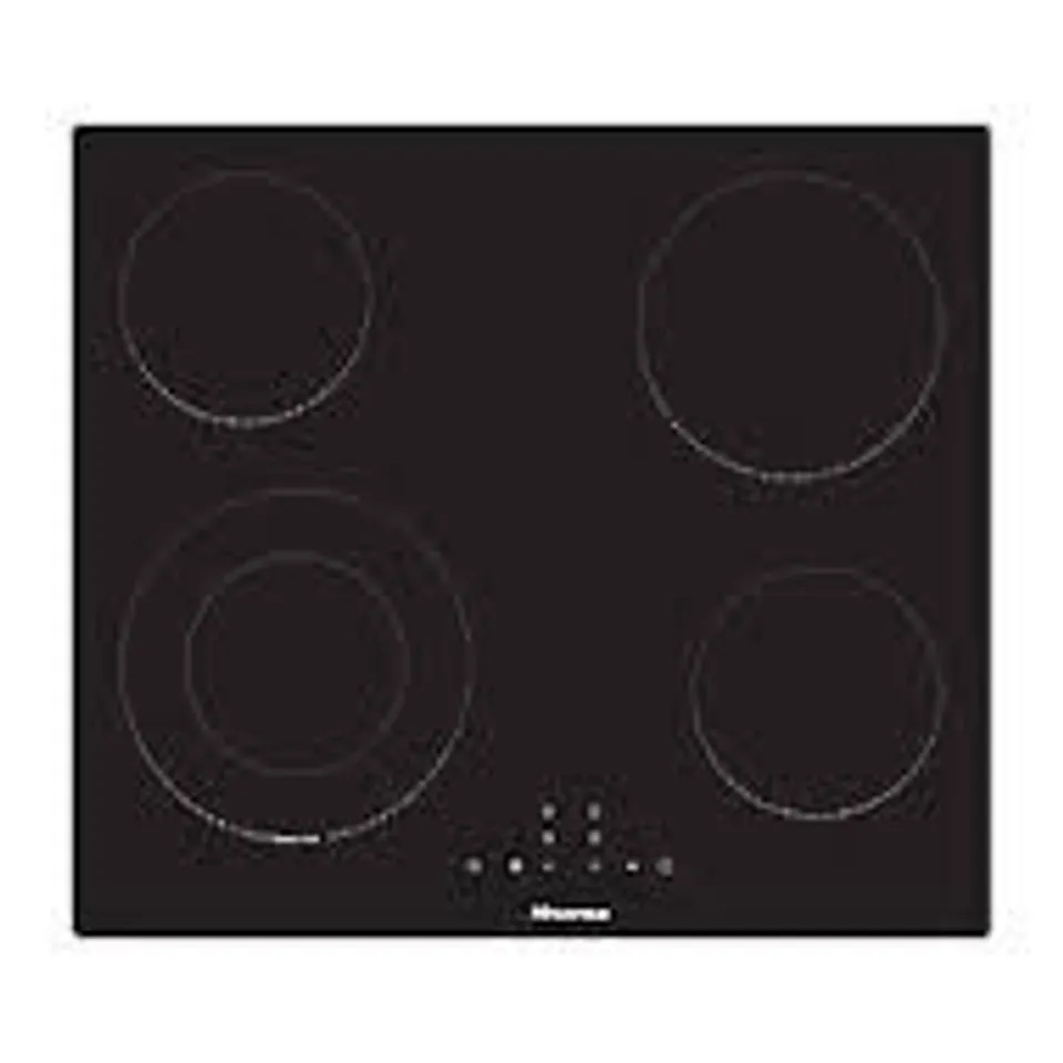 BOXED HISENSE E6422SC 60CM CERAMIC HOB - BLACK - COLLECTION ONLY