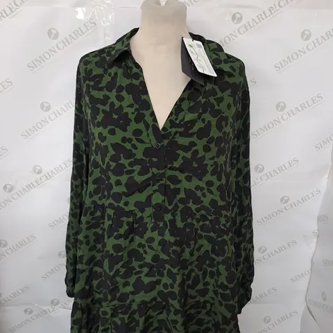 WOMENS FLORAL PRINT TIERED TUNIC SIZE 16