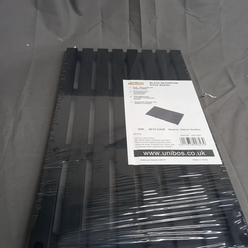 SEALED BLACK BATHROOM DUCK BOARD