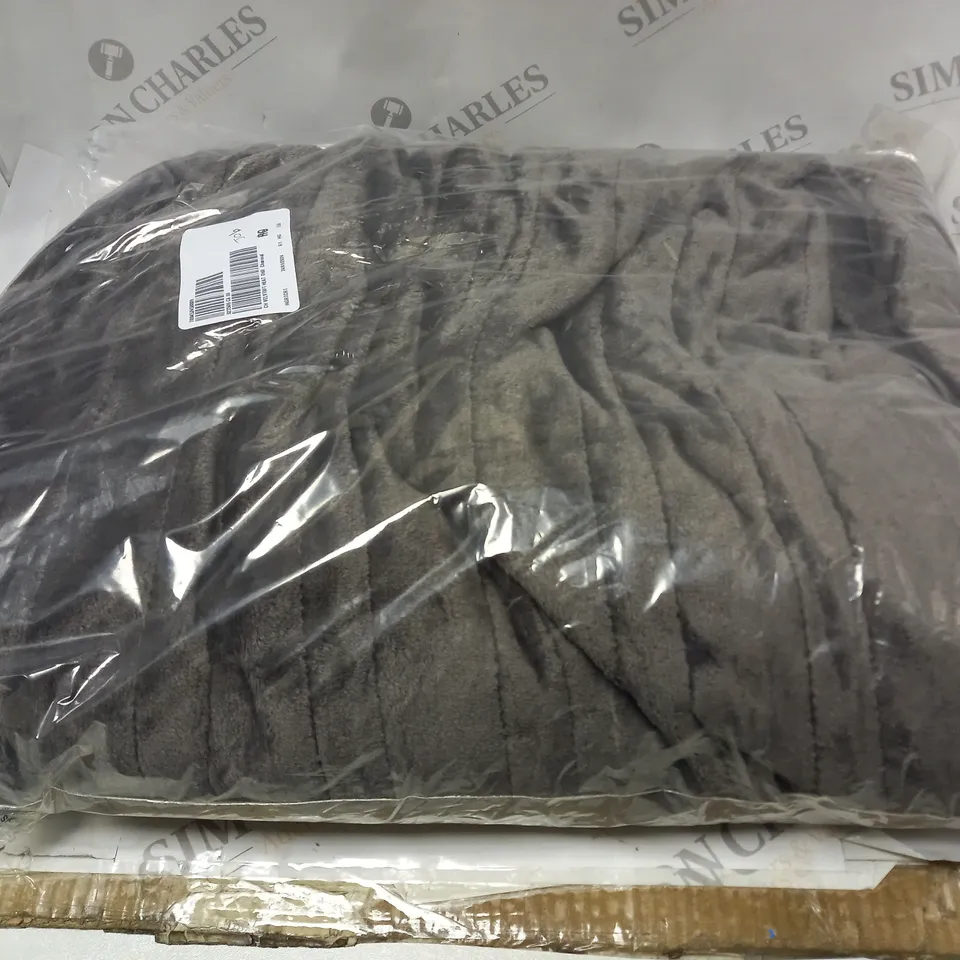 COZEE HOME VELVETSOFT HEATED THROW IN GREY