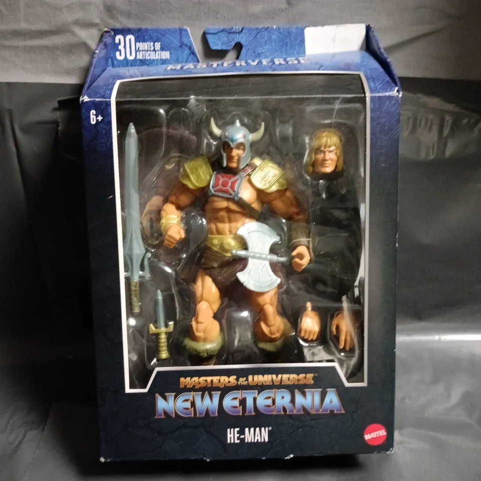 MASTERS OF THE UNIVERSE: NEW ETERNIA HE-MAN ACTION FIGURE – BOXED