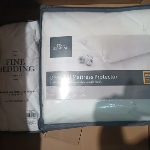 THE FINE BEDDING COMPANY BREATHE PILLOW PROTECTOR AND THE FINE BEDDING COMPANY DEEP FILL MATTRESS PROTECTOR – DOUBLE