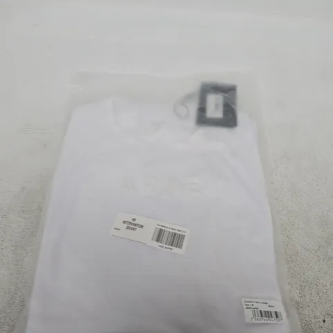 BAGGED ARNE CONDITION T‑SHIRT IN WHITE, SIZE M