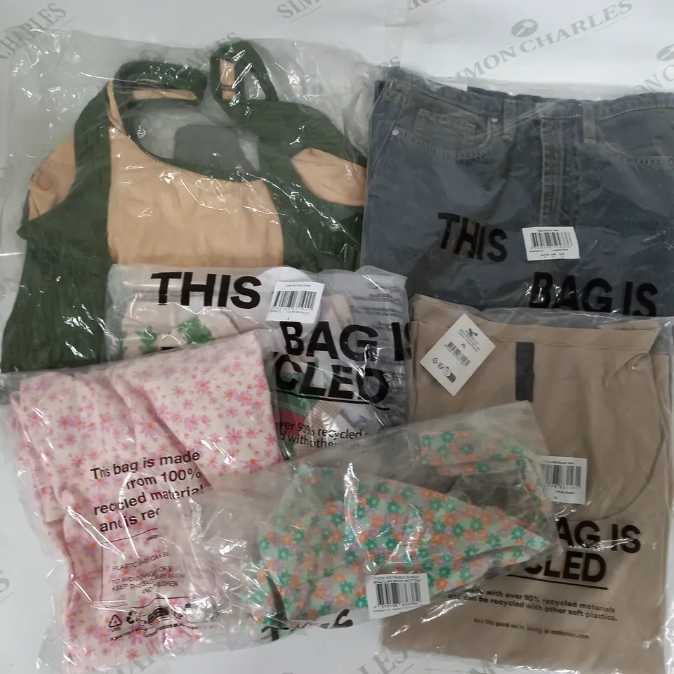 APPROXIMATELY 20 ASSORTED COTTON ON CLOTHING ITEMS TO INCLUDE GREENPOINT LONG SLEEVE SHIRT IN WASHED BLACK SIZE XL, MAXI DENIM SKIRT SIZE 32EU, DREW MINI SLIP DRESS IN CANDY PINK SIZE XL