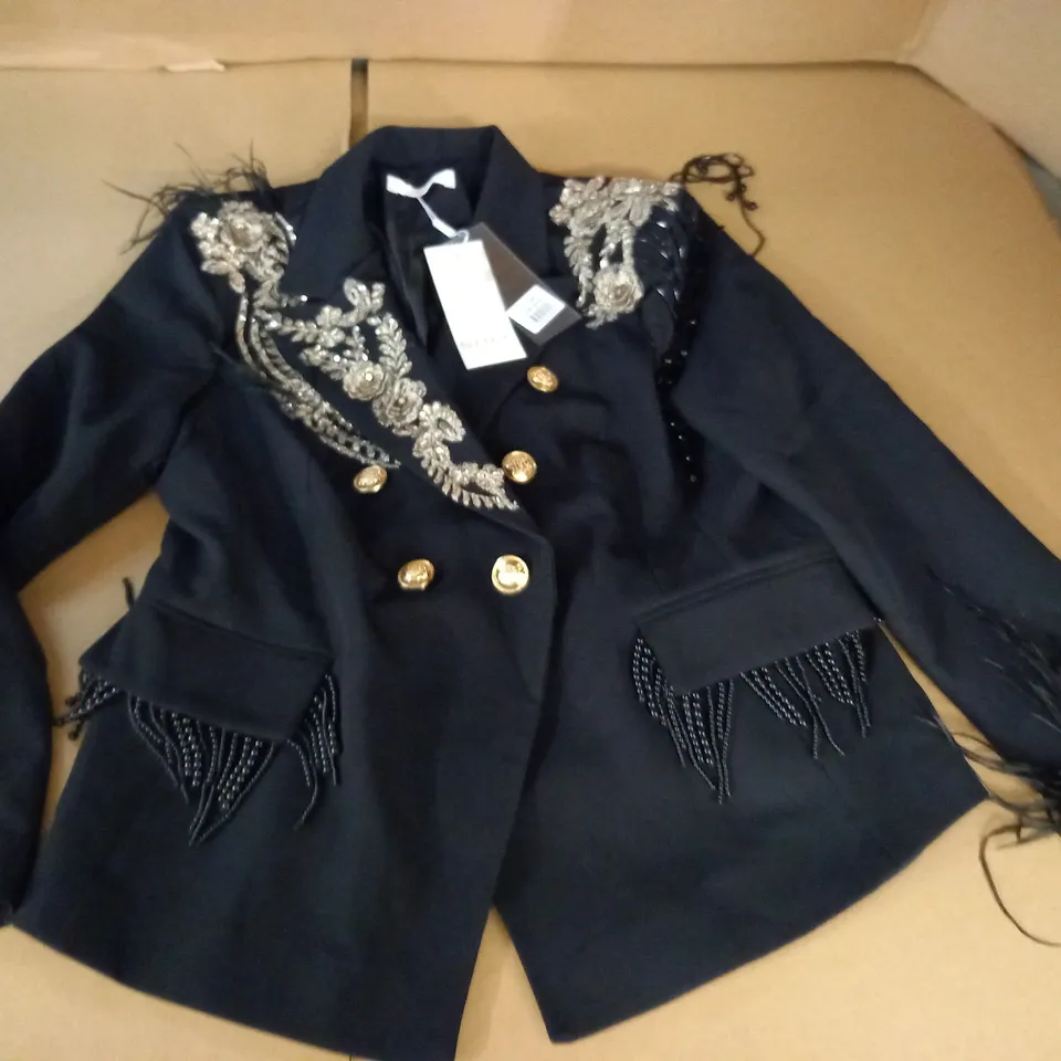NOIX EMBELLISHED BLACK BLAZER - 44