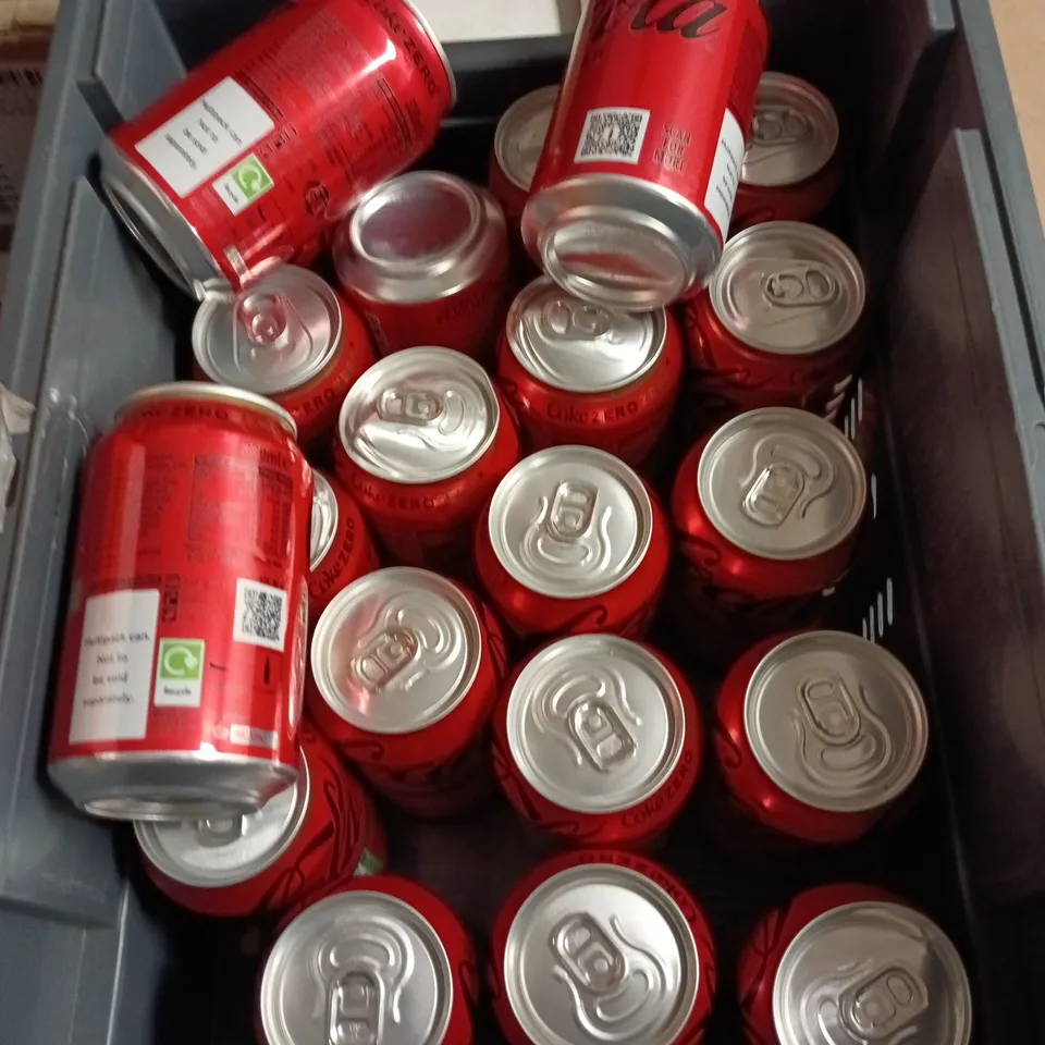 APPROXIMATELY 20 CANS OF COCA COLA COKE ZERO 330ML PER CAN