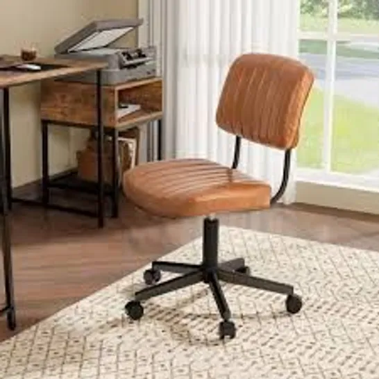 Lot 2332: BOXED COSTWAY PU LEATHER ADJUSTABLE OFFICE CHAIR SWIVEL TASK ...
