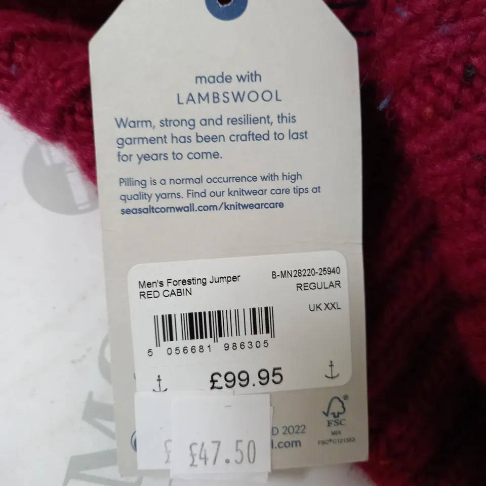 SEASALT CORNWALL MENS FORESTING JUMPE SIZE XXL