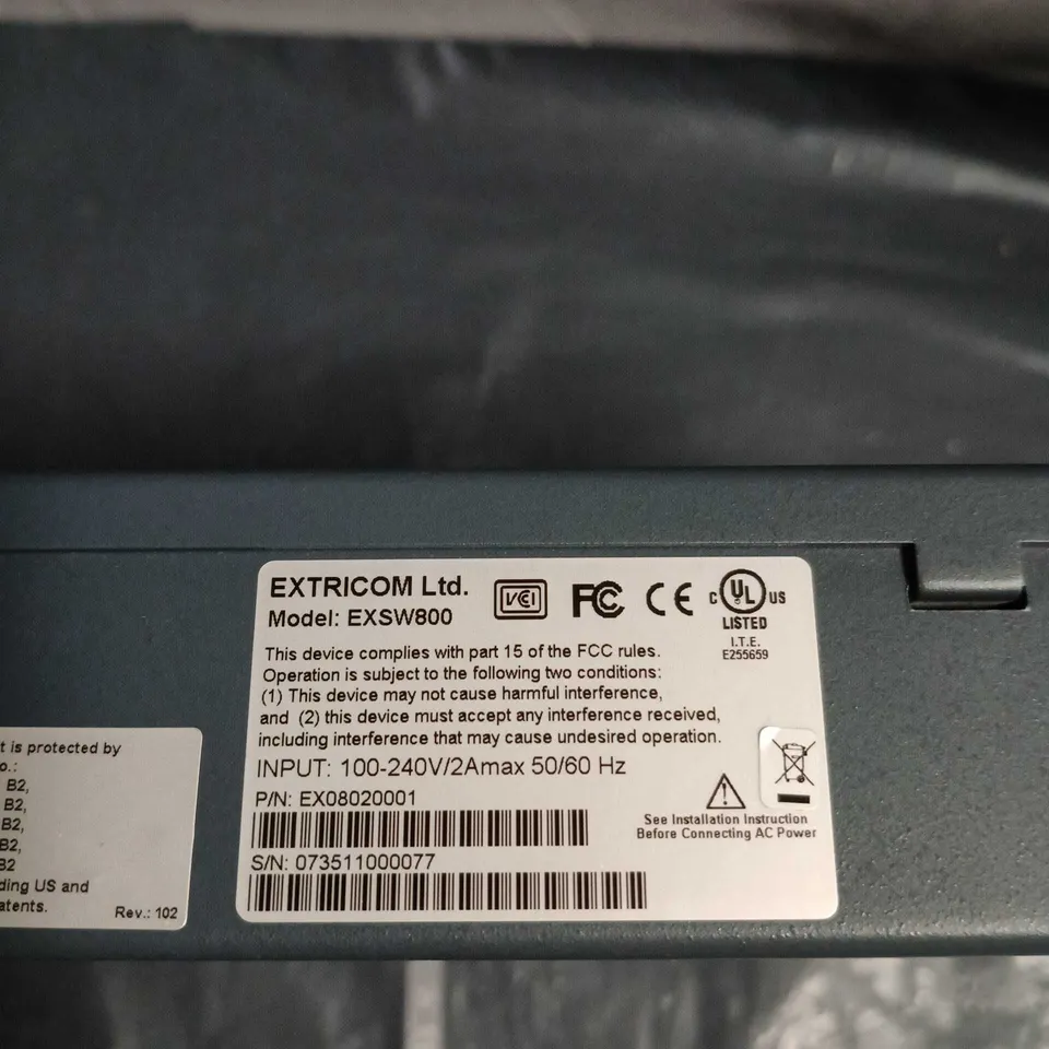 EXTRICOM EXSW800 NETWORK SWITCH 