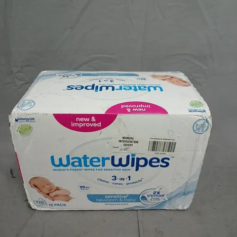 WATER WIPES SENSITIVE NEW-BORN BABY WIPES - 12 PACK