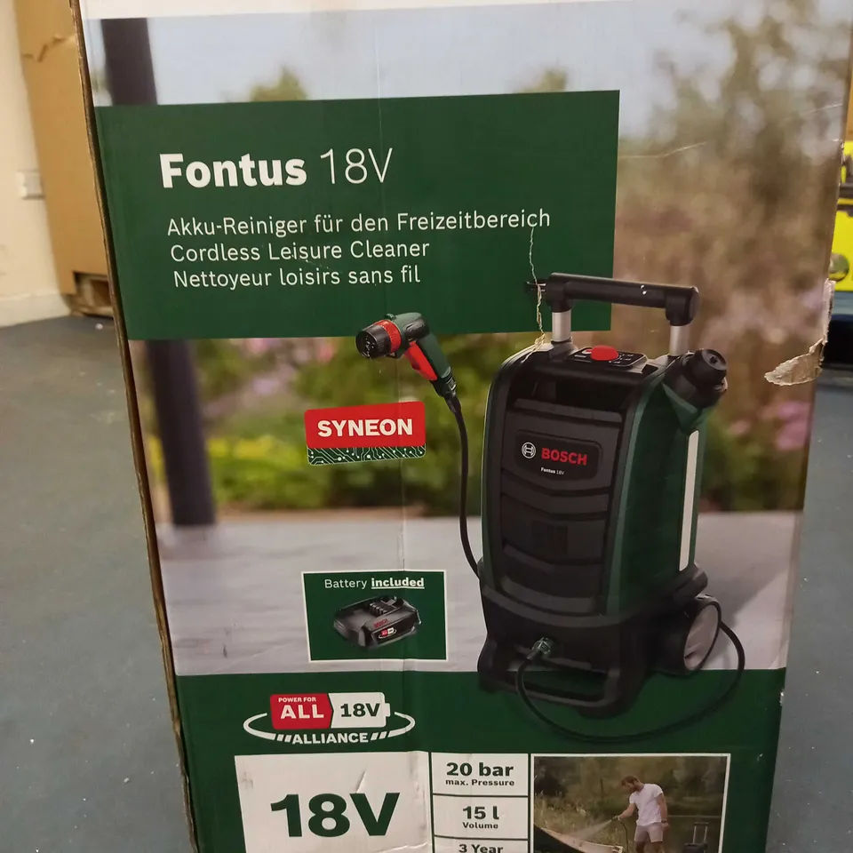 BOSCH CORDLESS OUTDOOR PRESSURE WASHER FONTUS 18V
