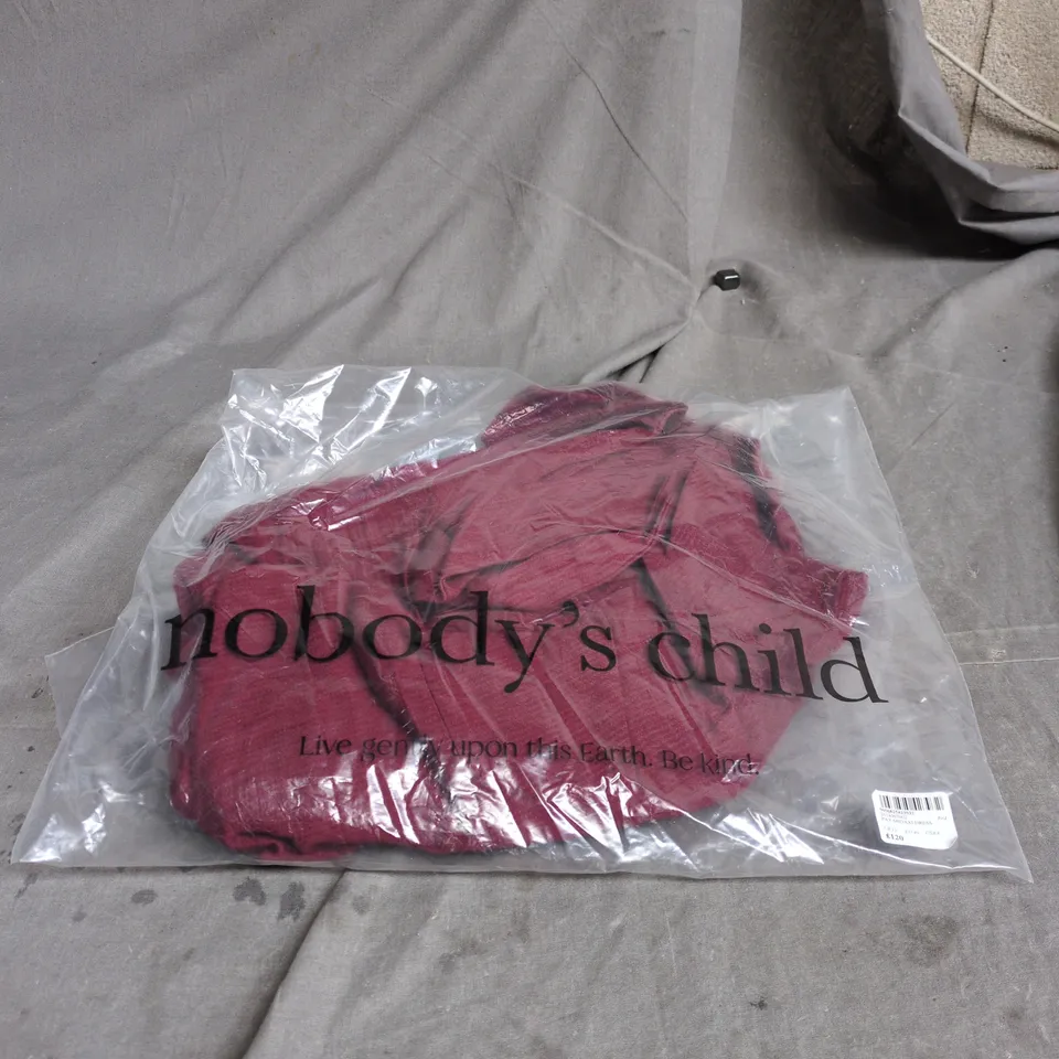 NOBODYS CHILD RED PAX MIDAXI DRESS UK 12