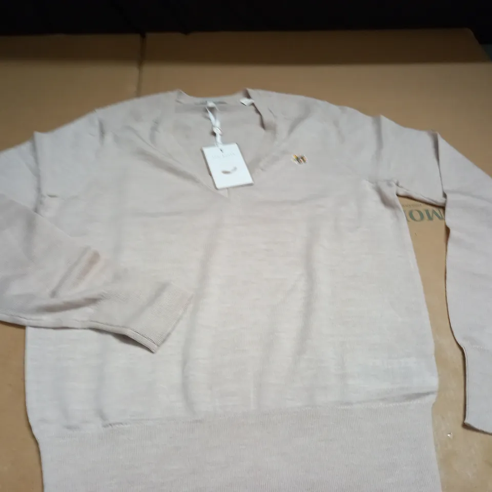 TED BAKER DELICATE MERINO JUMPER IN CAMEL - 2
