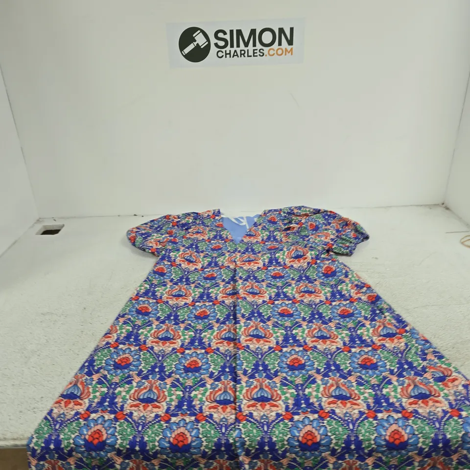 HELENE BERMAN LONDON FLORAL PRINT DRESS – UK SIZE 10, MADE IN ENGLAND