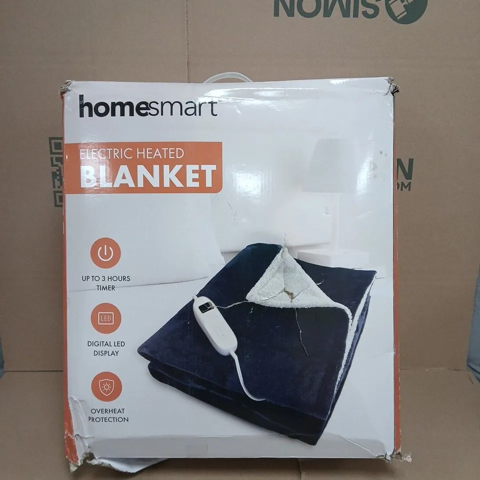 BOXED HOMESMART ELECTRIC HEATED BLANKET
