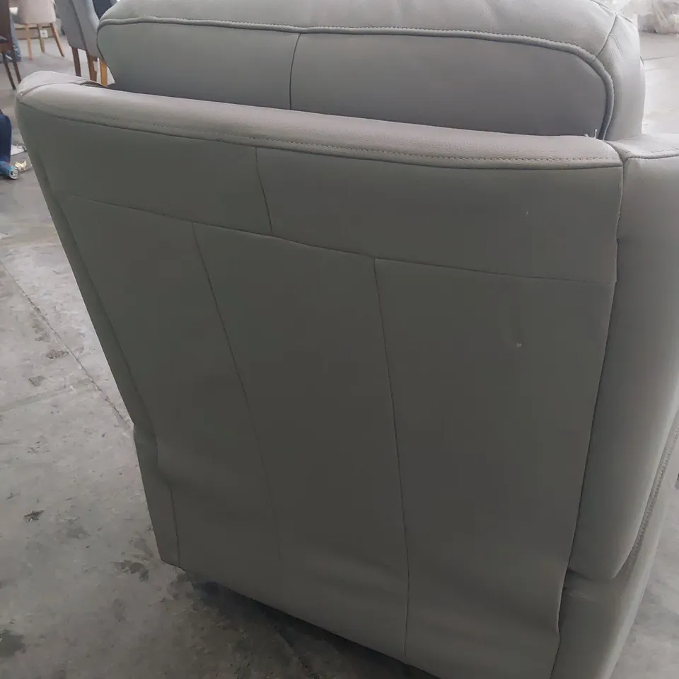 QUALITY BRITISH DESIGNER G PLAN KINGSBURY POWER RECLINING EASY CHAIR CAMBRIDGE GREY LEATHER 