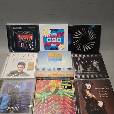 TOTE OF APPROXIMATELY 18 ASSORTED CD'S TO INCLUDE - ELVIS THE WONDER OF IF I CAN DREAM , PROMISE ME THE BEST OF BEVERLEY CRAVEN ETC