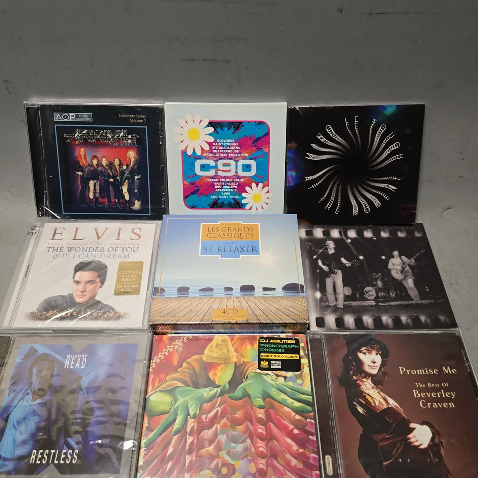 TOTE OF APPROXIMATELY 18 ASSORTED CD'S TO INCLUDE - ELVIS THE WONDER OF IF I CAN DREAM , PROMISE ME THE BEST OF BEVERLEY CRAVEN ETC