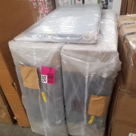 DIVAN BED WITH HEADBOARD (SIZE UNSPECIFIED, 3 PARTS)
