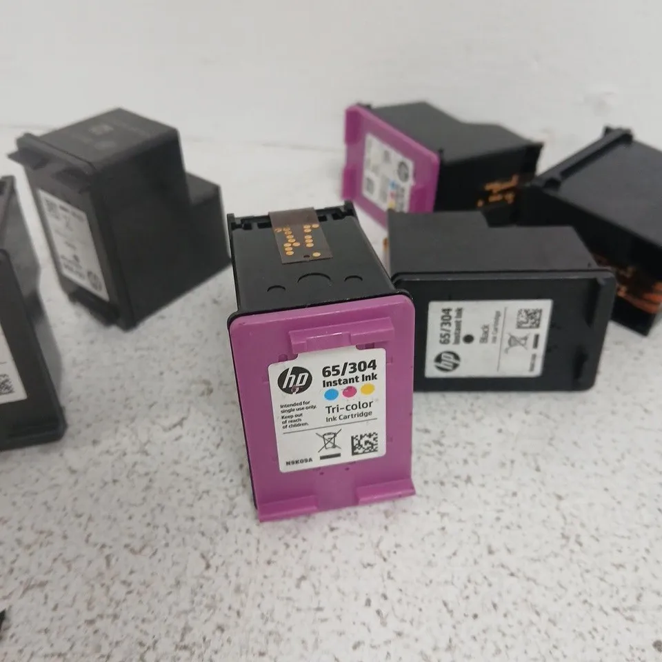 6 HP 65/304 Instant Ink Cartridges – Black & Tri-color, Assorted (Multi-pack)