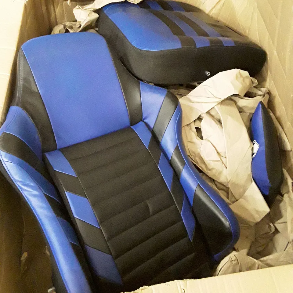 BOXED BLUE/BLACK GAMING CHAIR 