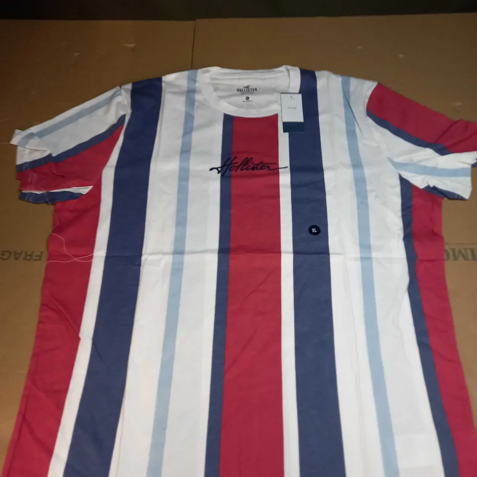 HOLLISTER STRIPPED T-SHIRT SIZE XL