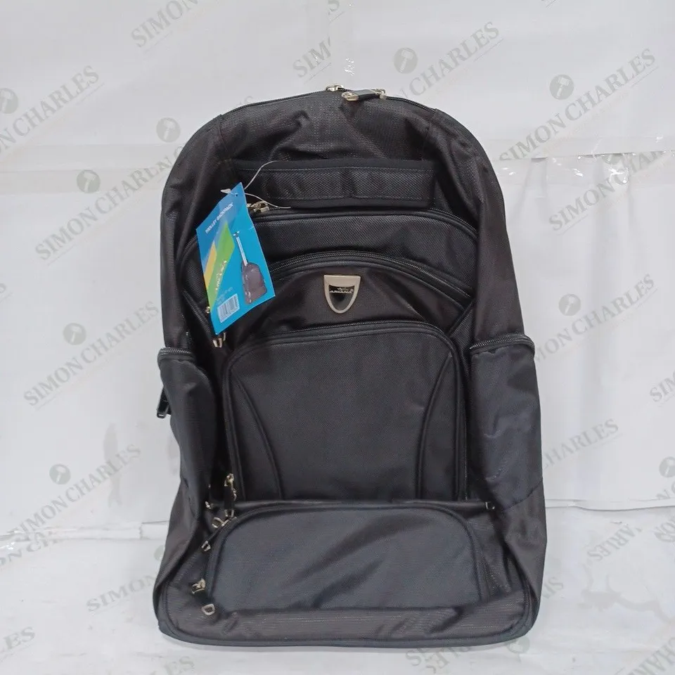 ARIANA TROLLEY BACKPACK RT-633 BLACK // SIZE: 19 "