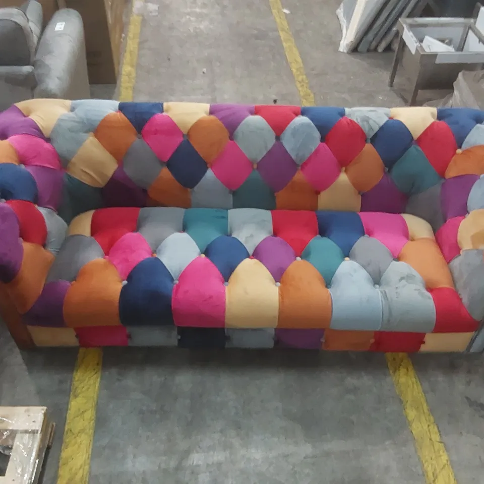 QUALITY DESIGNER CAMAURY VELVET PATCHWORK SOFA