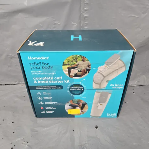 BOXED HOMEDICS MODULAR COMPRESSION SYSTEM COMPLETE CALF AND KNEE STARTER KIT