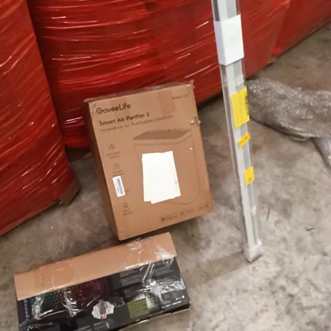 PALLET OF ASSORTED ITEMS INCLUDING - KEYBOARD, SMART AIR PURIFIER, WINDOW BLINDS