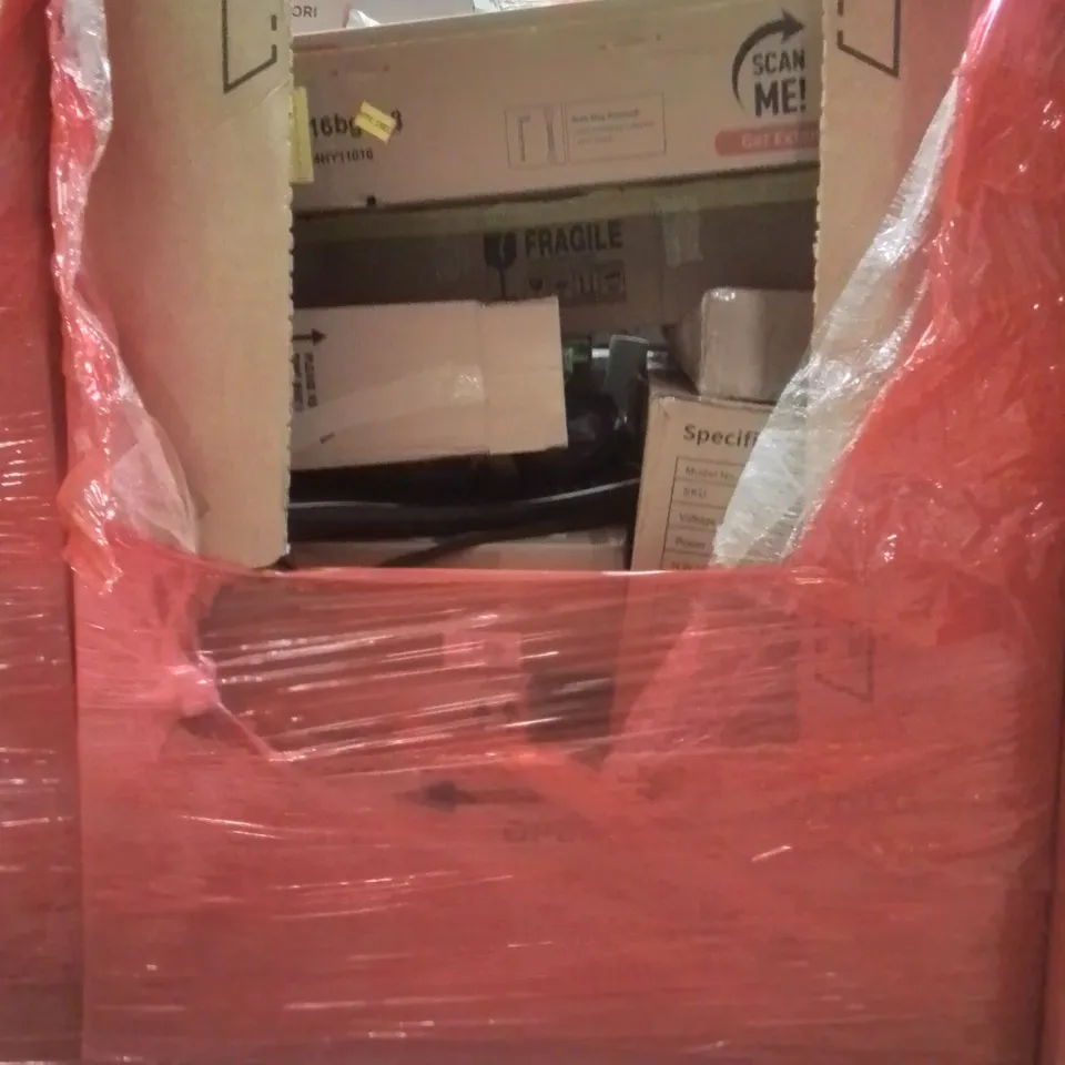PALLET OF ASSORTED HOUSEHOLD GOODS AND PRODUCTS TO INCLUDE;AIR COOLER,AIR FRYER,DEEP FRYER
