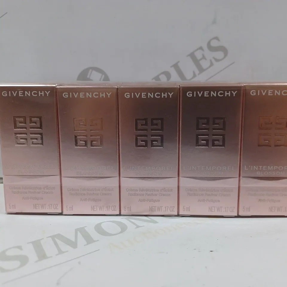 BOX OF APPROX 10 SEALED GIVENCHY L'INTEMPOREL BLOSSOM RADIANCE REVIVER CREAM ANTI-FATIGUE 5ML