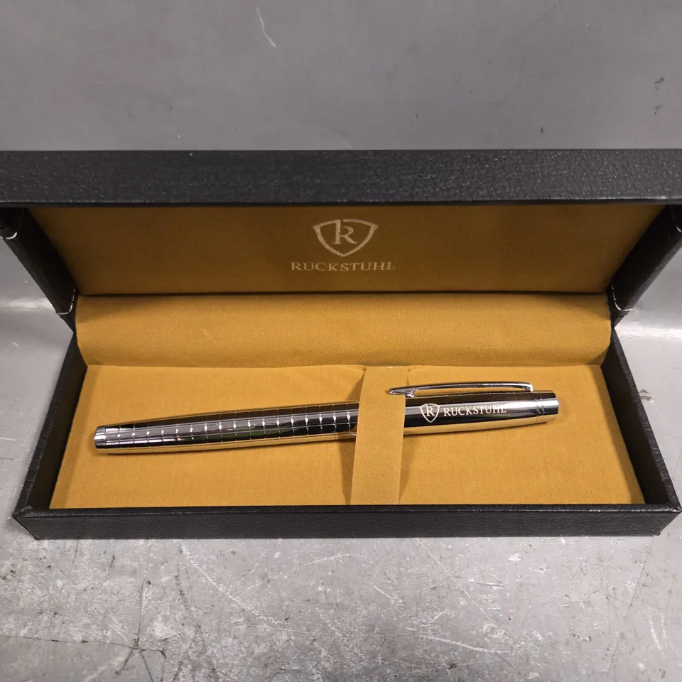 RUCKSTUHL STAINLESS STEEL LUXURY PEN IN GIFT BOX