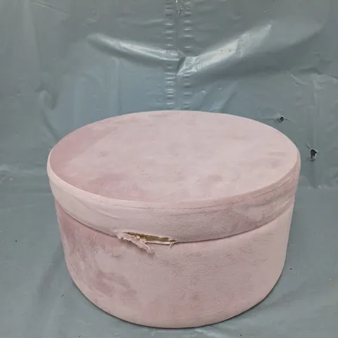 CUSHIONED OTTOMAN IN PINK - COLLECTION ONLY