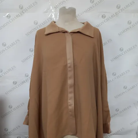 WYNNE LAYERS BROWN LONG TOP - SIZE XL