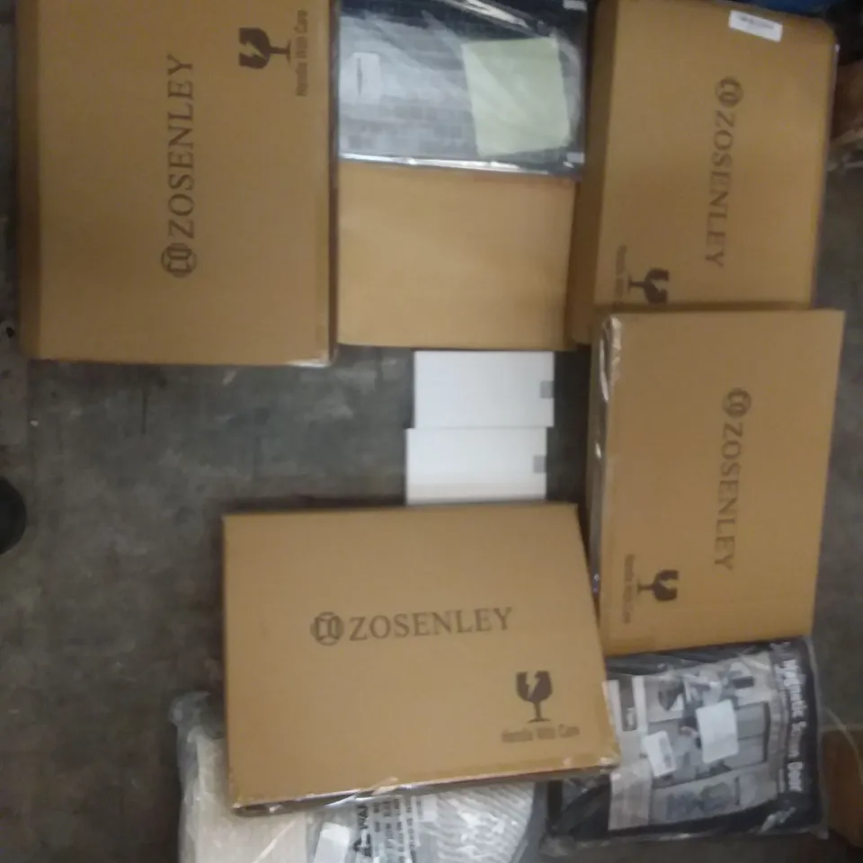 PALLET OF ASSORTED ITEMS INCLUDING ZOSENLEY, MAGNETIC SCREEN DOOR, TONY PARSONS GIRL ON FIRE, HOUSE SEASON 1, IPHONE 13 MAX PHONE CASE, 6 PVC PENCIL CASES