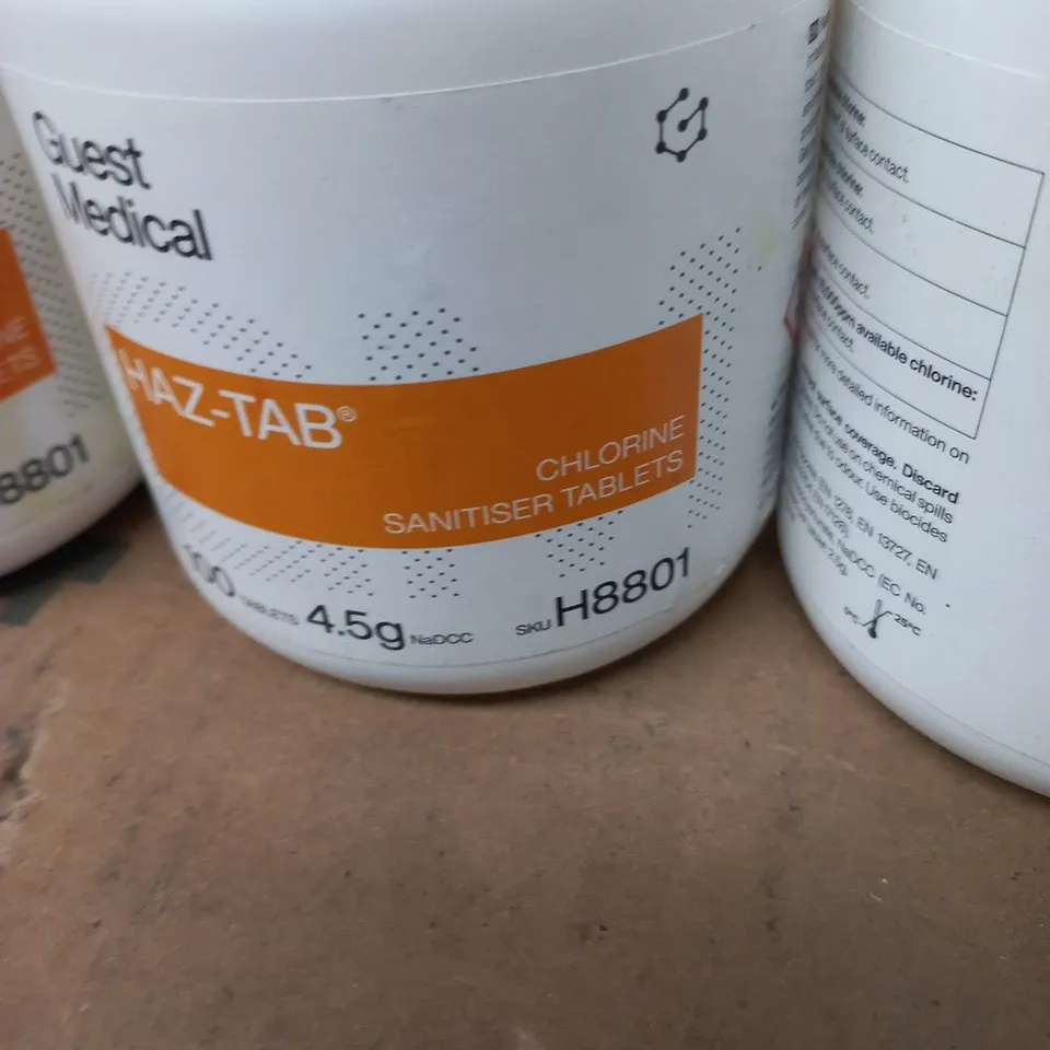 GUEST MEDICAL HAZ-TAB CHLORINE SANITISER TABLETS – 3 X 100 TABLETS