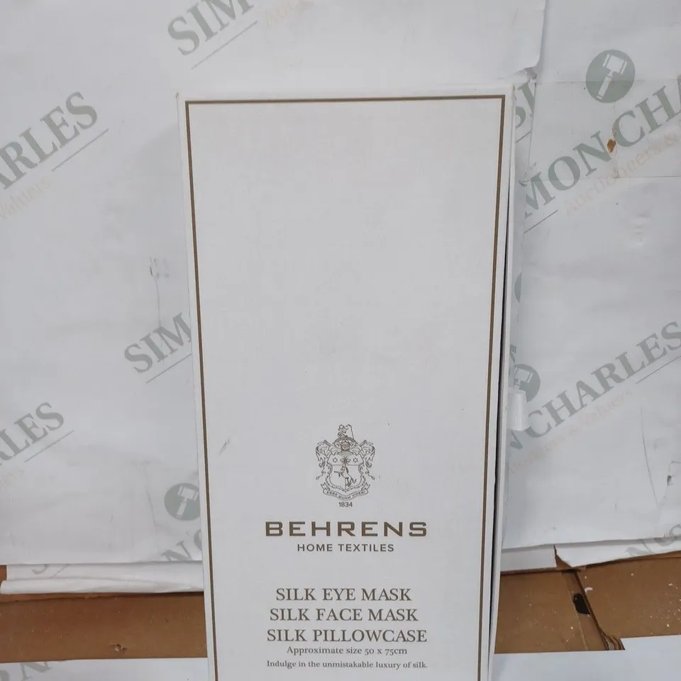 BEHRENS HOME TEXTILES SLEEP SET, INCLUDES SILK EYE MASK, FACE MASK AND PILLOWCASE