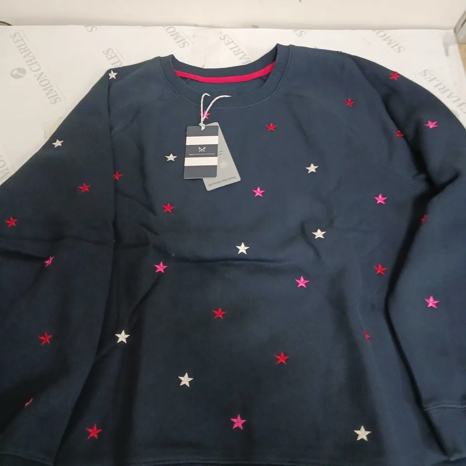 CREW CLOTHING COMPANY NAVY JUMPER - SIZE 16