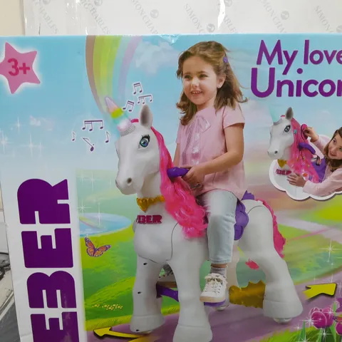 BOXED FEBER MY LOVELY UNICORN RIDE-ON - COLLECTTION ONLY