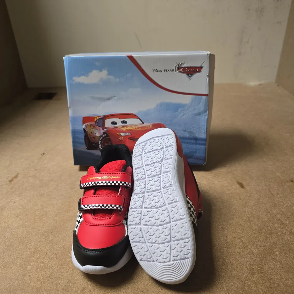 LIGHTNING MCQUEEN KIDS' TRAINERS – RED/BLACK VELCRO - BOXED - UK SIZE KIDS 9 