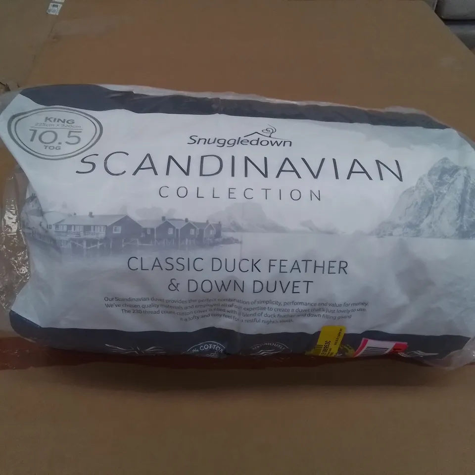 BAGGED SNUGGLEDOWN SCANDINAVIAN DUCK FEATHER & DOWN DUVET 