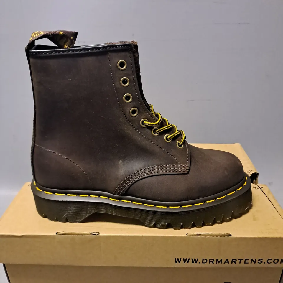 BOXED DR MARTENS DARK BROWN 1460 BEX - UK 6 