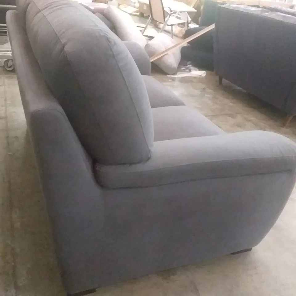 QUALITY DESIGNER VIRGILIO 2 SEATER SOFA - DARK GREY FABRIC