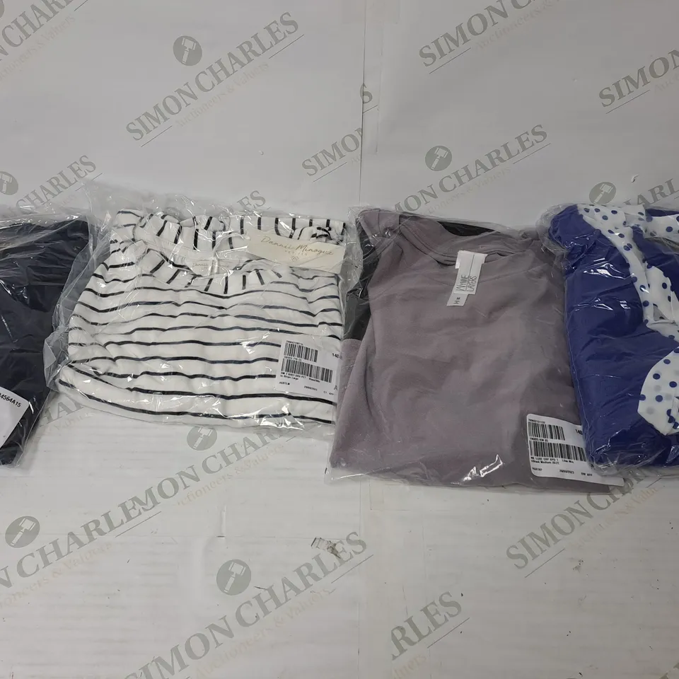 BOX OF APPROX 25 ASSORTED CLOTHING ITEMS TO INCLUDE - WYNNE LAYERS - NINA LEONARD - FRANK USHER ECT