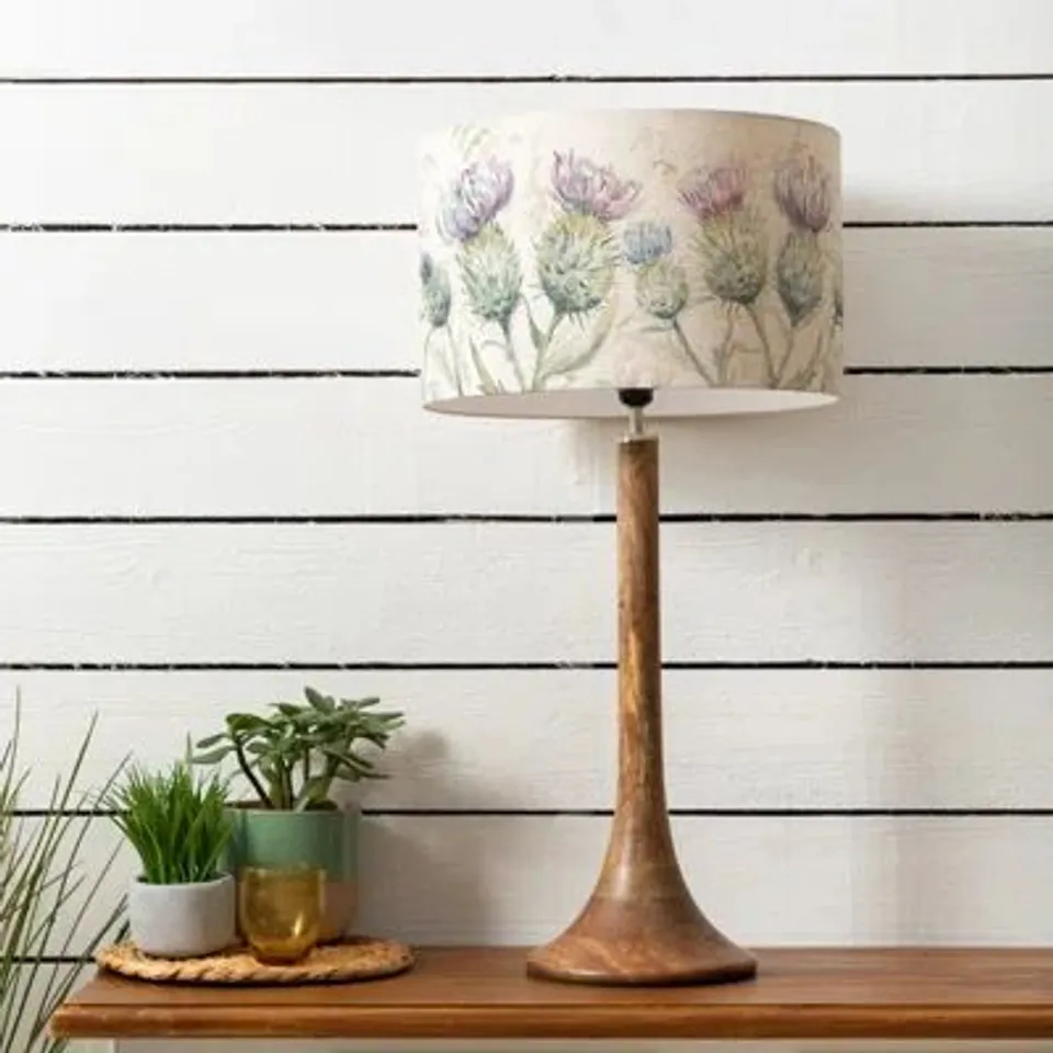 BOXED THISTLE GLEN SOLID WOOD TABLE LAMP (2 BOXES)